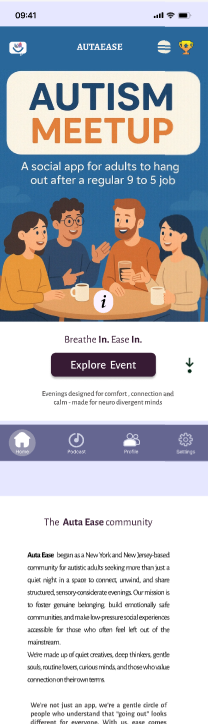 AutaEase sensory-smart social platform